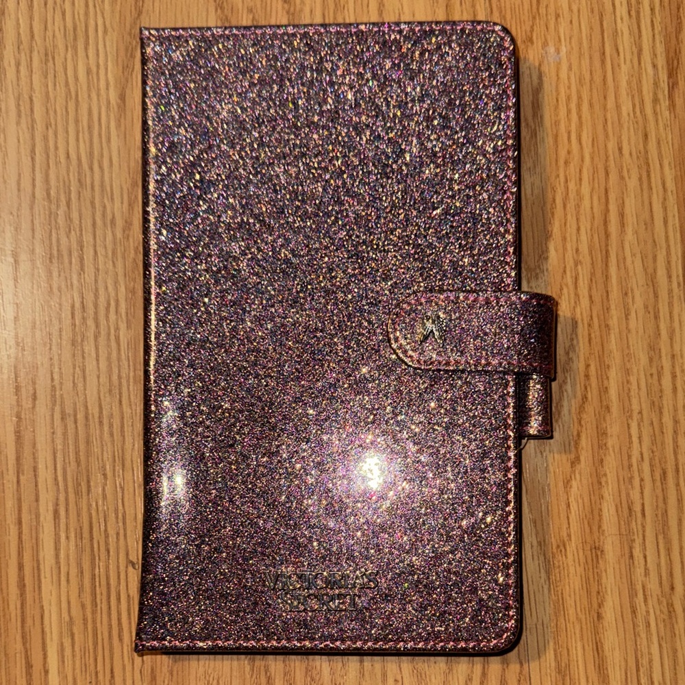 Victoria Secret Glitter Journal/Notebook with Magnetic Tab